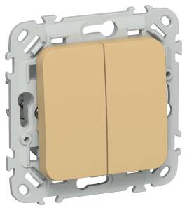 Выключатель жалюзи с блокировкой IEK Flite FI-V15-0-10-K89 шамуа