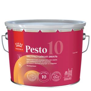 Эмаль универсальная Tikkivala Pesto 10 матовая база C 9 л
