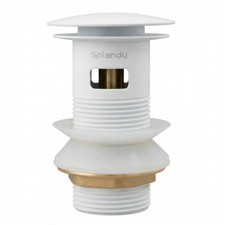 Донный клапан Splendy AA3071YORMWM с переливом, 1 1/4", белый матовый
