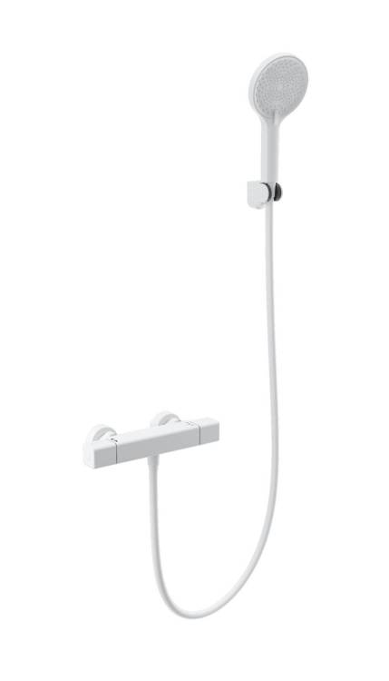 Смеситель для душа Wonzon & Woghand WW-B2016-A-MW с термостатом, белый матовый