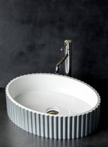 Раковина Armadi Art Monaco 878-S Canale рифл глянец серебро