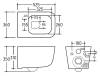 Унитаз подвесной CHARUS Torre Bianca EWC700-126W Pinto Rimless, сиденье микролифт фото 6
