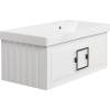 Тумба с раковиной La Fenice Cubo FNC-01-CUB-B-90 белая, ручка черная