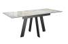 Стол Дик DikLine SKM120 00-00075461 titanium silver river polished, подстолье черное, опоры черные 120(180)x80x77 фото 2