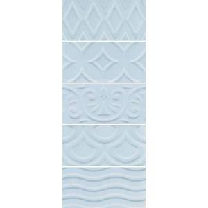 Керамическая плитка Kerama Marazzi Авеллино 16015 Голубой Структура Mix 7.4x15