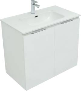 Тумба для комплекта Aquanet Алвита new 80 белая матовая, с дверками