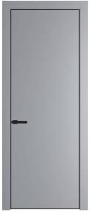 Межкомнатная дверь Profil Doors 1 PE полотно Смоки, кромка алюминиевая с четырех сторон черная 800x2000