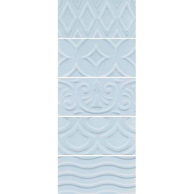 Керамическая плитка Kerama Marazzi Авеллино 16015 Голубой Структура Mix 7.4x15