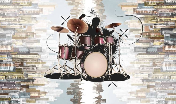 Фреска Ortograf Free time 2 34960 Барабанщик среди небоскребов Филиграна FM-F