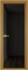 Межкомнатная дверь Profil Doors 1 AV цвет профиля Золото, стекло безопасное 6 мм черное тонированное 700x2000