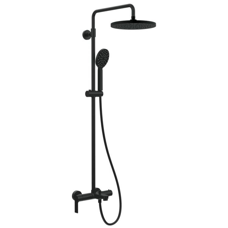 Душевая система Remer Energy EY34A8MPMD25NO черная матовая, с изливом