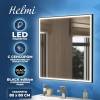 Зеркало Teymi Helmi Black Edition T20305IR с подсветкой, сенсор на взмах, 80x80 фото 2