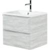 Тумба с раковиной Belbagno Albano ALBANO-700-2C-SO-RVB 70x45x50 Rovere Vintage Bianco подвесная с двумя выкатными ящиками фото 2