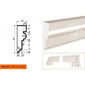 Молдинг LepninaPlast МВ-180/4 200x6x18