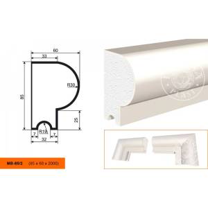 Молдинг LepninaPlast МВ-85/2 200x6x8.5