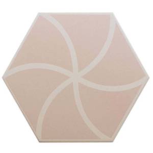 Керамогранит Dna Tiles Fancy 127015 Waves Pink 20x23