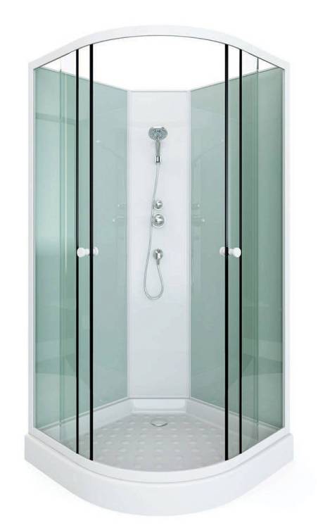 Душевая кабина Arcus Style S-10 80x80x195, задние стекла - белые матовые