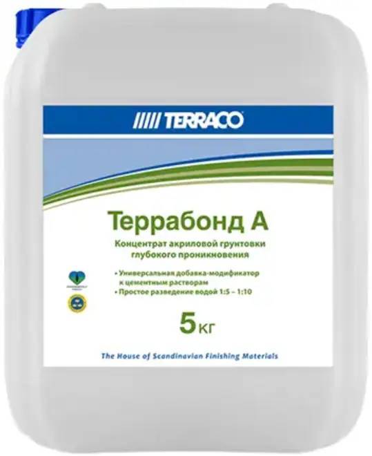 Грунт концентрат, добавка-пластификатор на акриловой основе Terraco Terrabond A бесцветный 5 кг