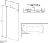 Шторка на ванну Radaway Torrenta PNJ 80 стекло графит L фото 5