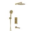 Душевой комплект Wasserkraft A71208 с верхней душевой насадкой, золотой, встраиваемый, с изливом, с лейкой