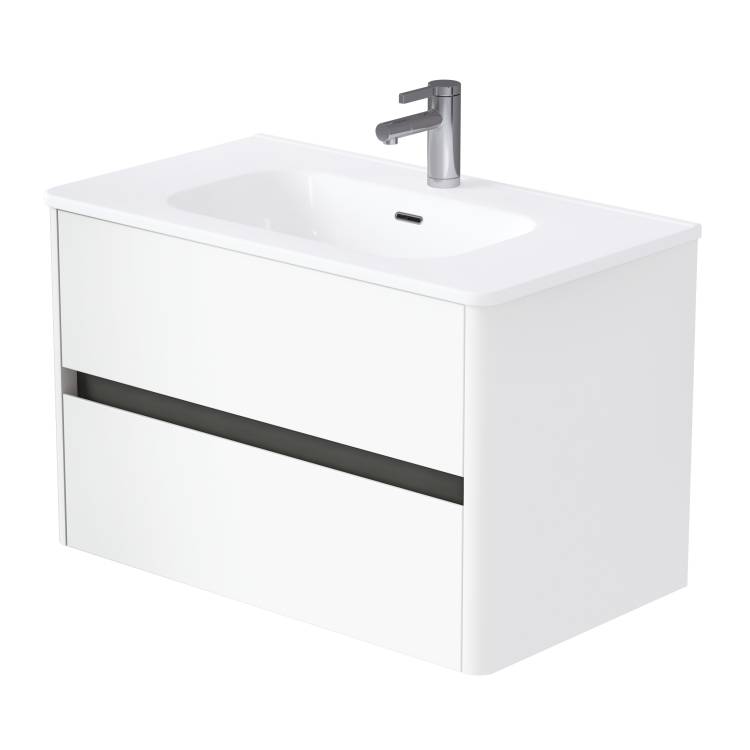 Тумба под раковину 1MarKa Mona Ц0000041932 белая, 80x45.3x50