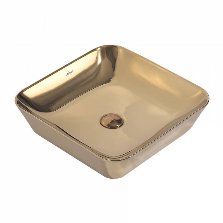 Раковина Abber Rechteck AC2205GG 43 см, золото