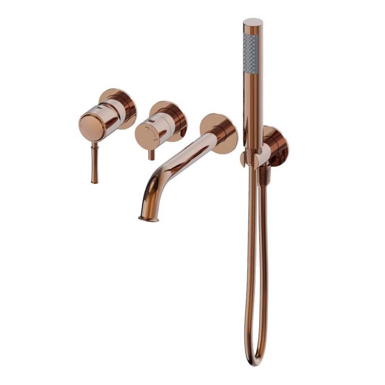 Смеситель для ванны Wonzon & Woghand Tor WW-88889073-RG встраиваемый, розовое золото