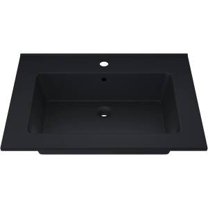 Раковина Uperwood Parma Quartz 291003000 черная матовая, уголь, 66x47.5 Раковина Uperwood Parma Quartz 291003000 черная матовая, уголь, 66x47.5