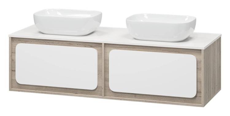 Тумба с раковиной Misty Дубль П-Дуб-09150-372Я