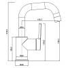 Cмеситель для раковины Swedbe Diana 1011B высокий, черный фото 6
