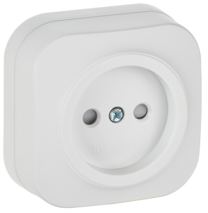 Розетка 1-местная с защитными шторками IEK Glory ERH13-K01M-10 белый матовый