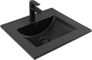 Раковина Aquanet Flat 50 329252 черный матовый, 51.5x41.5