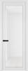 Межкомнатная дверь Profil Doors 1 AGP цвет профиля Вайт, стекло безопасное 6 мм белый триплекс 600x2000