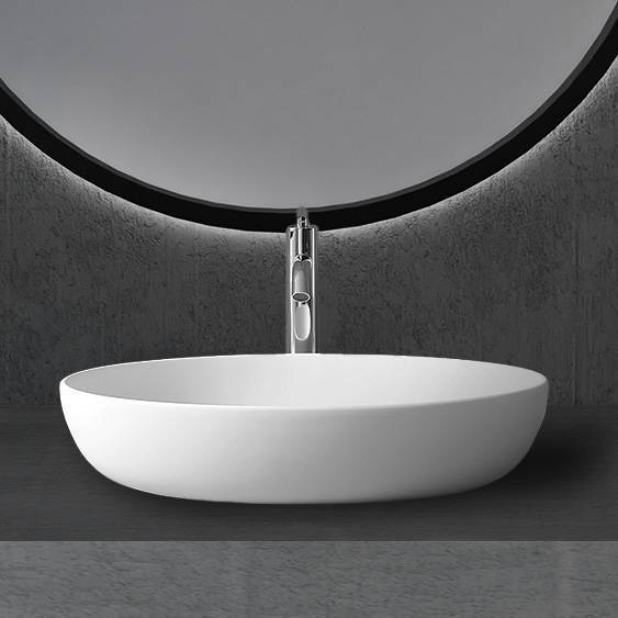 Раковина Abber Stein AS2619 накладная, 60 см, белая матовая