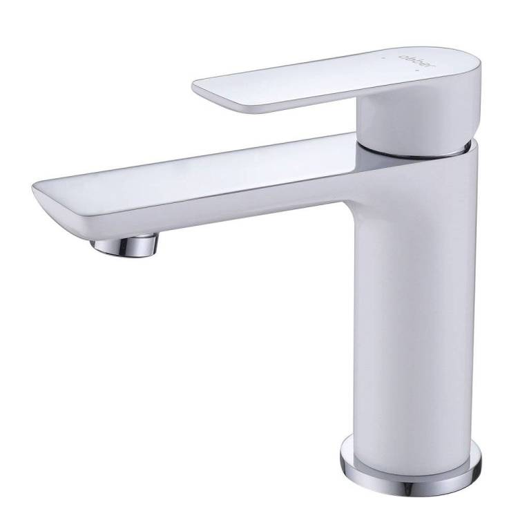 Смеситель для раковины Abber Weiss Insel AF8010W для раковины, белый-хром