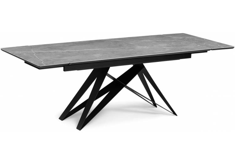 Стол Notta Блэкберн 625933 larka grey, черный 140(200)x80x73