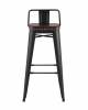 Стул барный Stool Group Tolix Soft LF630A MATTE BLACK 3474+PU7005 черный матовый фото 2