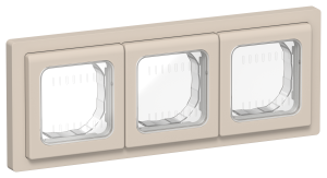 Рамка 3-постовая IEK Flite FI-M30-32-55-K88 льняной
