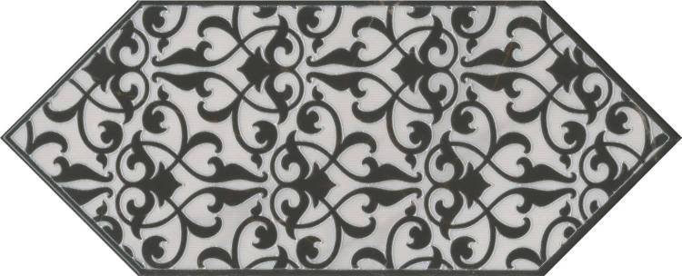 Декор Kerama Marazzi Келуш HGD\A481\35006 2 черно-белый 14x34