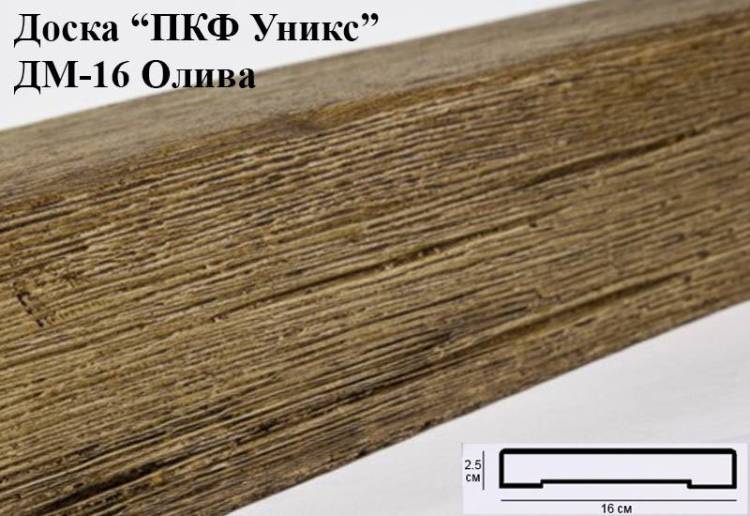 Доска Уникс Модерн ДМ16 Олива 200x16x2.5
