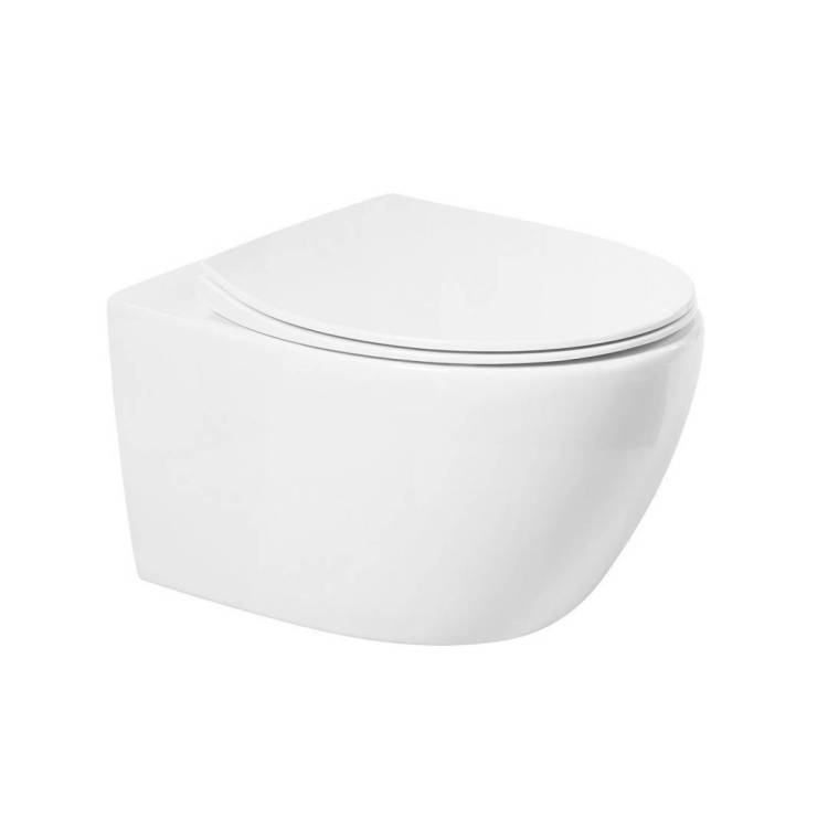 Унитаз подвесной Art&Max Elegant AM9316CHR/SC с сиденьем, белый