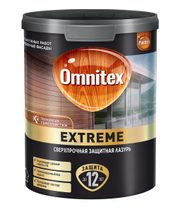 Пропитка декоративная для защиты древесины Omnitex Extreme полуматовая палисандр 0.9 л
