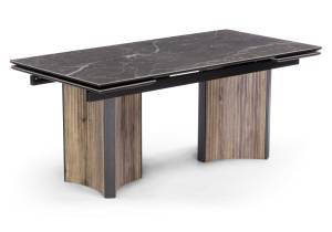 Стол Woodville Саливан 621202 nero marquina, дуб бомонд лофт 180(260)x90x77