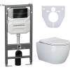 Комплект Унитаз подвесной Ceramica Nova Play CN3001 + Инсталляция Envision CN1002B с кнопкой