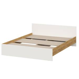 Кровать Арника Денвер 00-00166399 160x200, с проложками, дуб золотой, белый шагрень