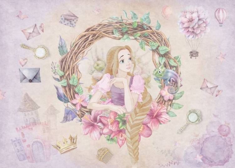 3D Фотообои Artegrafico «Мечтающая Рапунцель» KID-087 канвас