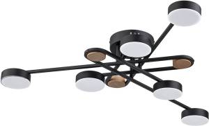 Большая потолочная светодиодная люстра Arte Lamp Taygeta A2455PL-6BK