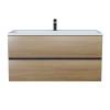 Тумба под раковину Uperwood Barsa 293020540 подвесная, черная, дуб сонома, 100 см