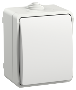 Выключатель 1-клавишный проходной IEK Fors EVS10-K01-10-54-DC белый