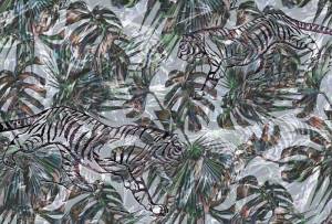 3D Фотообои Artegrafico «Крадущиеся тигры» TB-029 акварель